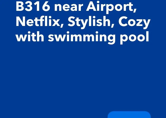 Azur B316 Near Airport, Netflix, Stylish, Cozy With Swimming Pool